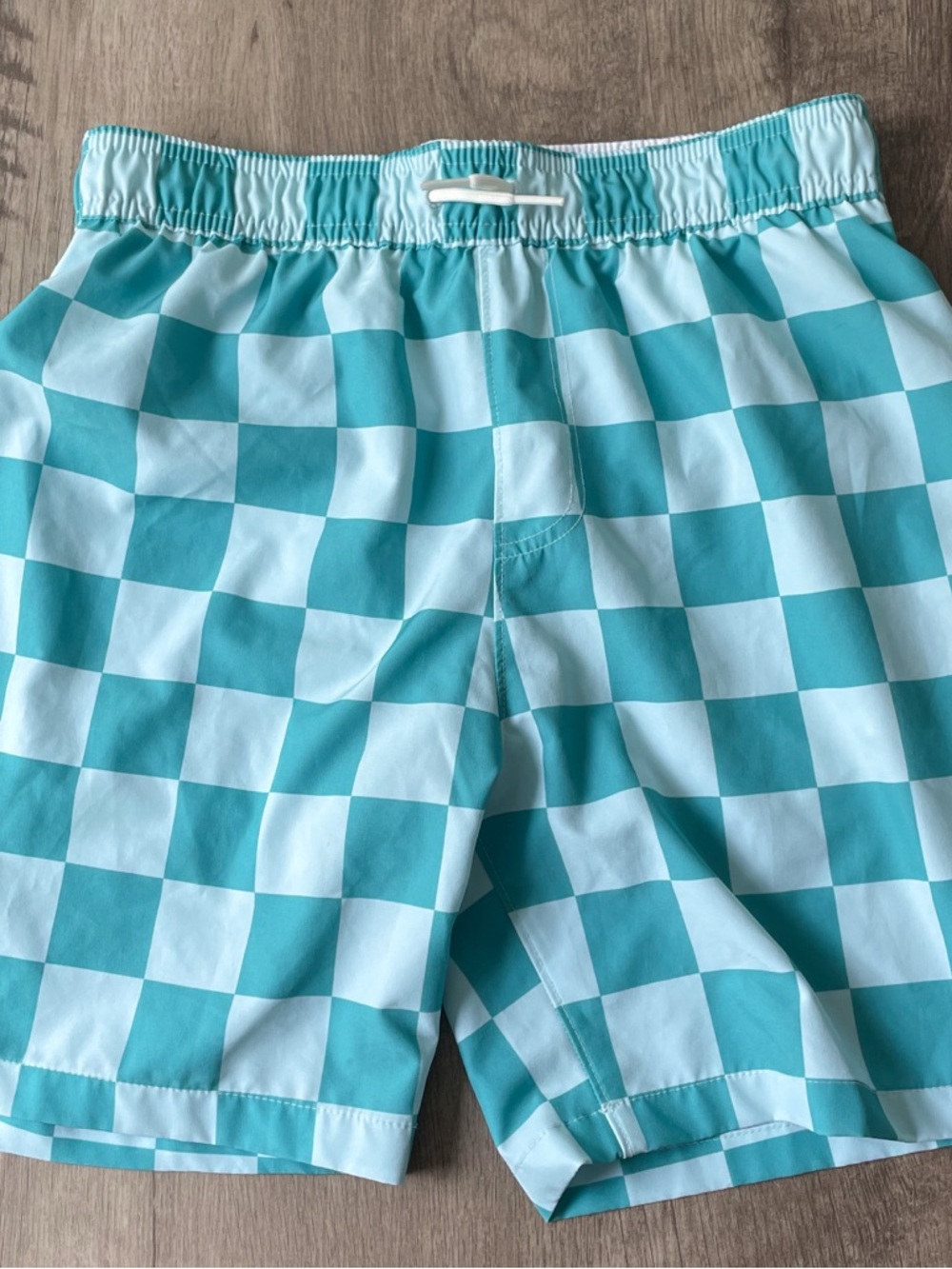 Boy’s Abercrombie Blue Checkered Swim Shorts